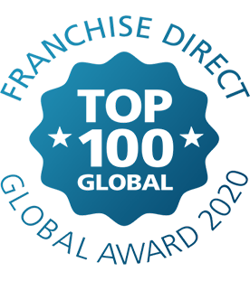 Logo for the Franchise Direct Top 100 Global Award 2020