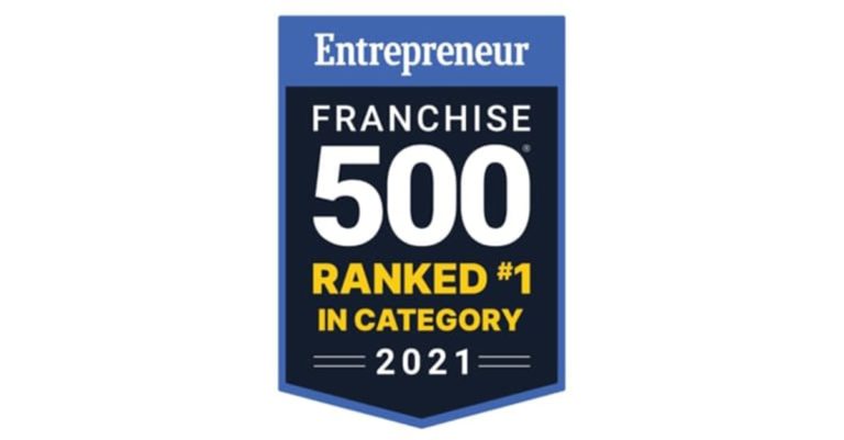 Entrepreneur Franchise 500 Ranked #1 in Category 2021