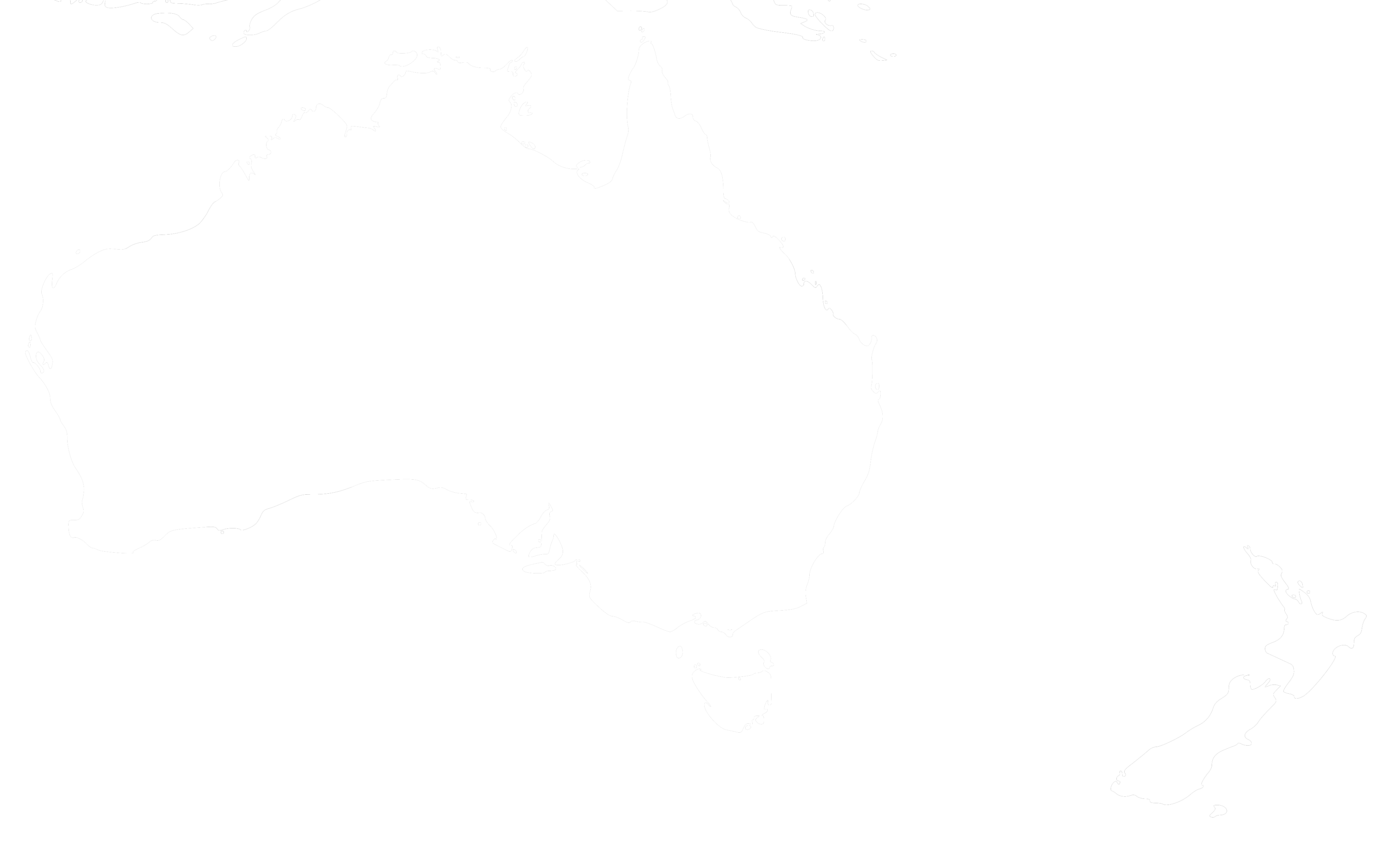 Map of Australia and New Zealand